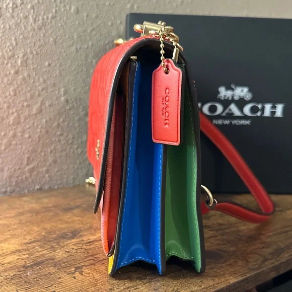 Coach Klare Crossbody Bag in Blocked Signature Canvas. - Picture 2 of 10